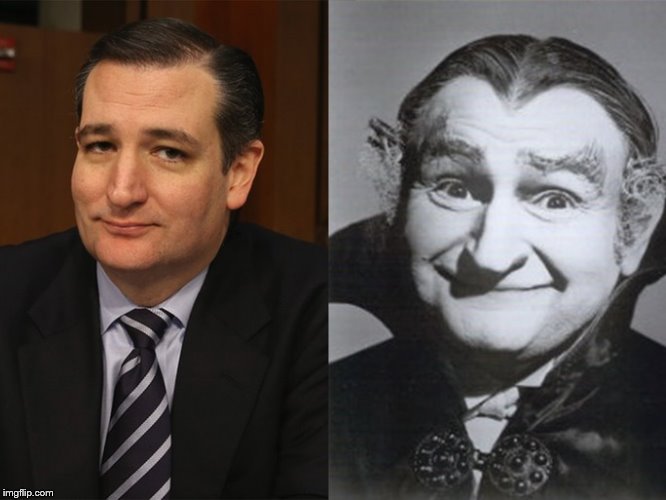 Ted Cruz Grandpa Munster | image tagged in ted cruz grandpa munster | made w/ Imgflip meme maker