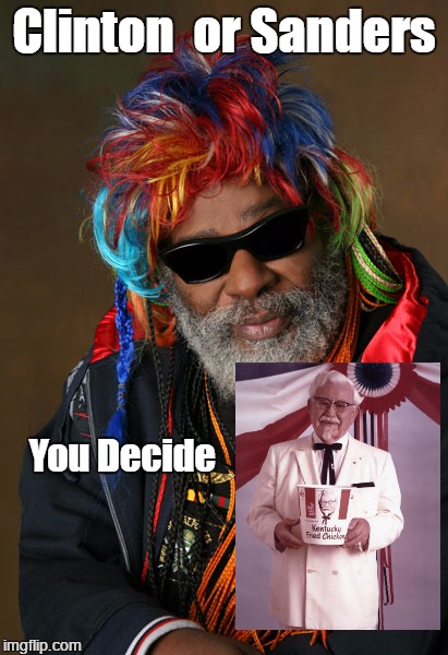 Clinton  or Sanders; You
Decide | image tagged in sanders | made w/ Imgflip meme maker