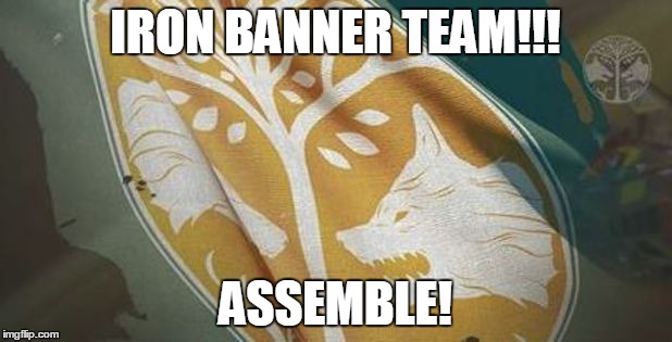 IRON BANNER TEAM!!! ASSEMBLE! | image tagged in destiny | made w/ Imgflip meme maker