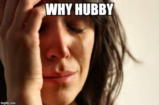 First World Problems Meme | WHY HUBBY | image tagged in memes,first world problems | made w/ Imgflip meme maker