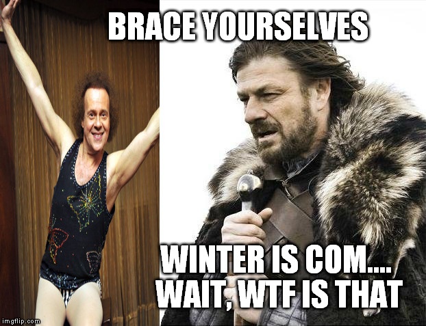 jon snows mother revealed  | BRACE YOURSELVES; WINTER IS COM.... WAIT, WTF IS THAT | image tagged in memes,brace yourselves x is coming | made w/ Imgflip meme maker