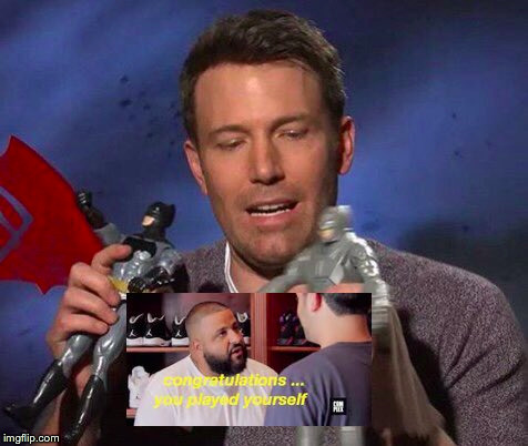 Ben Affleck playing with himself | image tagged in batman | made w/ Imgflip meme maker