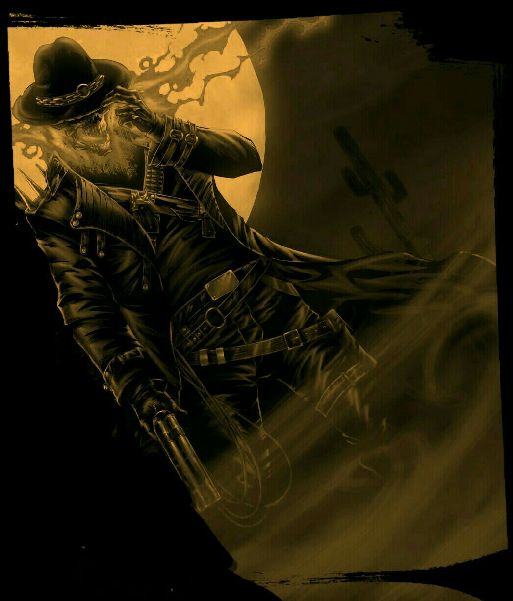 High Quality Wild West Ghost Rider Blank Meme Template