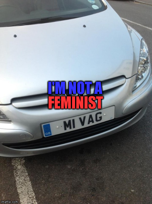 feminist rule | I'M NOT A; FEMINIST | image tagged in feminist,first world problems,car | made w/ Imgflip meme maker