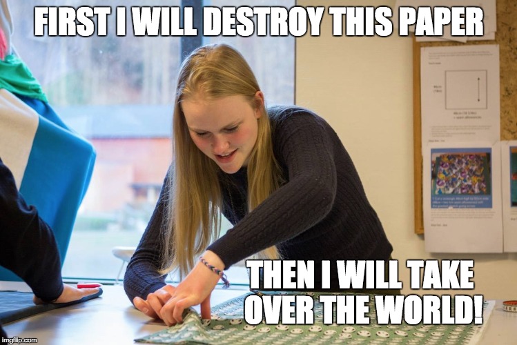 Evil look | FIRST I WILL DESTROY THIS PAPER; THEN I WILL TAKE OVER THE WORLD! | image tagged in evil,dr evil,dr evil laugh,world domination | made w/ Imgflip meme maker