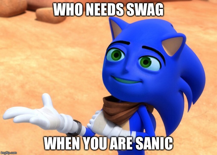 The Sanic Movie | WHO NEEDS SWAG; WHEN YOU ARE SANIC | image tagged in the sanic movie | made w/ Imgflip meme maker