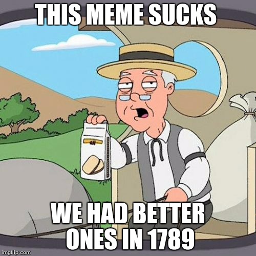 Pepperidge Farm Remembers | THIS MEME SUCKS; WE HAD BETTER ONES IN 1789 | image tagged in memes,pepperidge farm remembers | made w/ Imgflip meme maker