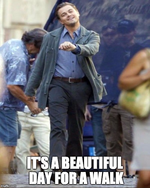 IT'S A BEAUTIFUL DAY FOR A WALK | made w/ Imgflip meme maker