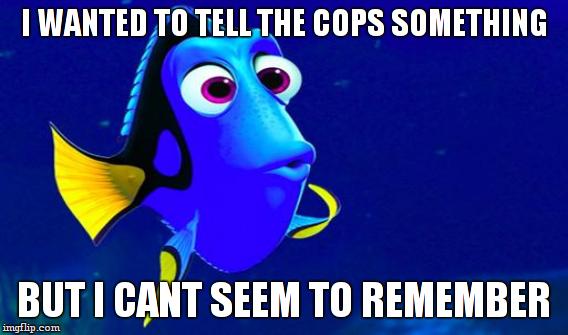 I WANTED TO TELL THE COPS SOMETHING BUT I CANT SEEM TO REMEMBER | made w/ Imgflip meme maker