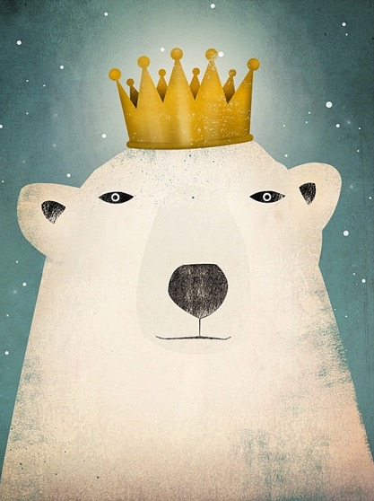 King Polar Bear Blank Meme Template