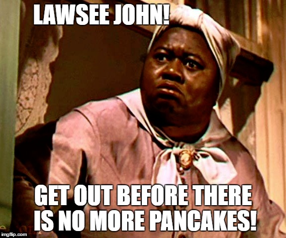 LAWSEE JOHN! GET OUT BEFORE THERE IS NO MORE PANCAKES! | image tagged in donald trump,john kasich | made w/ Imgflip meme maker