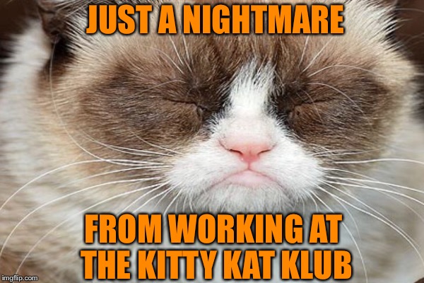 JUST A NIGHTMARE FROM WORKING AT THE KITTY KAT KLUB | made w/ Imgflip meme maker