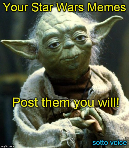 Star Wars Yoda | Your Star Wars Memes; Post them you will! sotto voice | image tagged in memes,star wars yoda | made w/ Imgflip meme maker