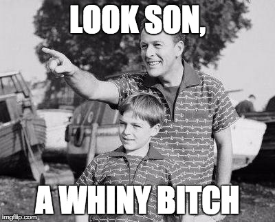 Look Son Meme | LOOK SON, A WHINY BITCH | image tagged in memes,look son | made w/ Imgflip meme maker