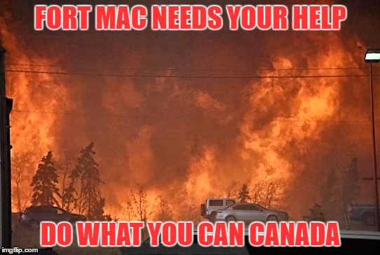 Fort Mac needs help | FORT MAC NEEDS YOUR HELP; DO WHAT YOU CAN CANADA | image tagged in forest fire | made w/ Imgflip meme maker
