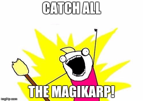X All The Y | CATCH ALL; THE MAGIKARP! | image tagged in memes,x all the y | made w/ Imgflip meme maker