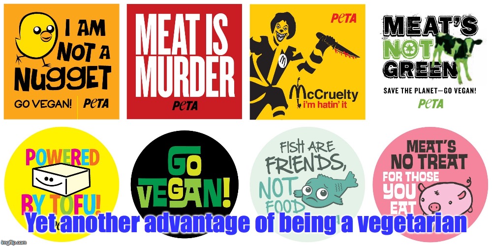 Yet another advantage of being a vegetarian | made w/ Imgflip meme maker