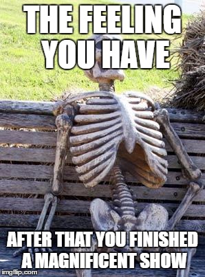 Breaking Bad | THE FEELING YOU HAVE; AFTER THAT YOU FINISHED A MAGNIFICENT SHOW | image tagged in memes,waiting skeleton,funny,empty,purpose | made w/ Imgflip meme maker