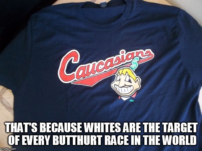 Caucasions2 | THAT'S BECAUSE WHITES ARE THE TARGET OF EVERY BUTTHURT RACE IN THE WORLD | image tagged in caucasions2 | made w/ Imgflip meme maker