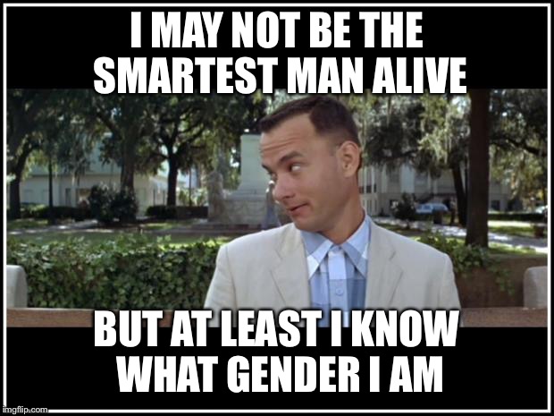 tom hanks | I MAY NOT BE THE SMARTEST MAN ALIVE; BUT AT LEAST I KNOW WHAT GENDER I AM | image tagged in tom hanks | made w/ Imgflip meme maker