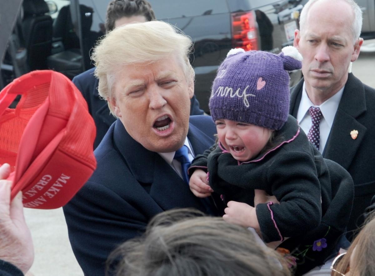 Trump crying baby Blank Meme Template