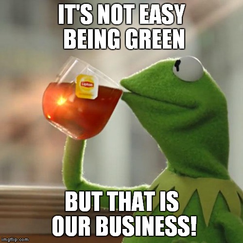 But That's None Of My Business Meme | IT'S NOT EASY BEING GREEN BUT THAT IS OUR BUSINESS! | image tagged in memes,but thats none of my business,kermit the frog | made w/ Imgflip meme maker