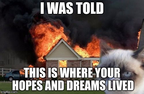 Burn Kitty | I WAS TOLD; THIS IS WHERE YOUR HOPES AND DREAMS LIVED | image tagged in memes,burn kitty | made w/ Imgflip meme maker