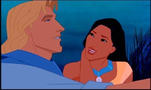 High Quality Pocahontas and John Smith Blank Meme Template