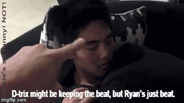 Ryan's dead beat | image tagged in gifs,dtrix,ryanhiga,sleep,nigahiga | made w/ Imgflip video-to-gif maker