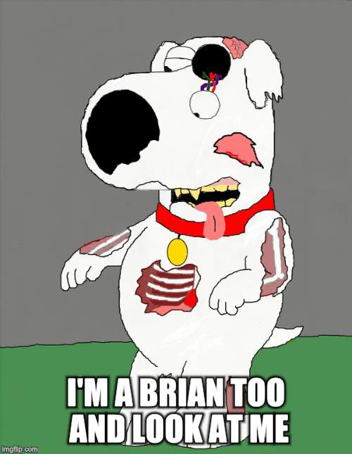 I'M A BRIAN TOO AND LOOK AT ME | image tagged in brian zombie | made w/ Imgflip meme maker