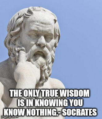 socrates | THE ONLY TRUE WISDOM IS IN KNOWING YOU KNOW NOTHING.- SOCRATES | image tagged in socrates | made w/ Imgflip meme maker