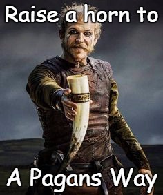 viking | Raise a horn to; A Pagans Way | image tagged in pagan | made w/ Imgflip meme maker