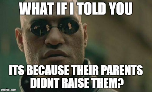 Dedicated to all of the cocksucking dried-up old farts that keep nagging about why young people dont have a future to look too. | WHAT IF I TOLD YOU ITS BECAUSE THEIR PARENTS DIDNT RAISE THEM? | image tagged in memes,matrix morpheus | made w/ Imgflip meme maker