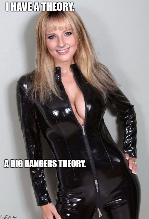 Zip-Dee-Doo-Dah!! | I HAVE A THEORY. A BIG BANGERS THEORY. | image tagged in big,boobs,theory | made w/ Imgflip meme maker