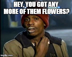 Y'all Got Any More Of That Meme | HEY, YOU GOT ANY MORE OF THEM FLOWERS? | image tagged in memes,yall got any more of | made w/ Imgflip meme maker