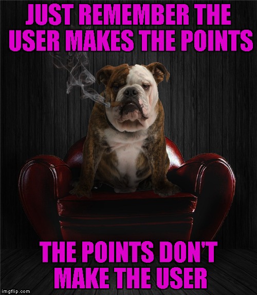 JUST REMEMBER THE USER MAKES THE POINTS THE POINTS DON'T MAKE THE USER | made w/ Imgflip meme maker