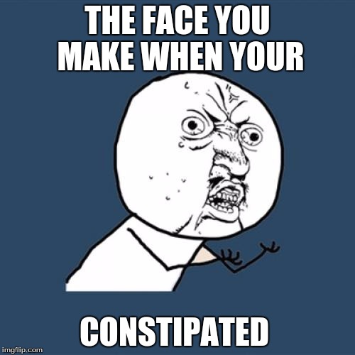 Y U No | THE FACE YOU MAKE WHEN YOUR; CONSTIPATED | image tagged in memes,y u no | made w/ Imgflip meme maker