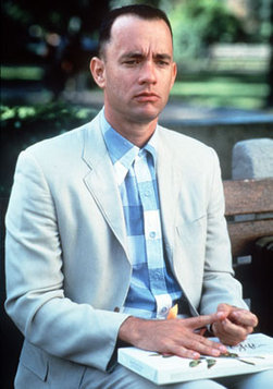 High Quality SITTING ON BENCH GUMP Blank Meme Template