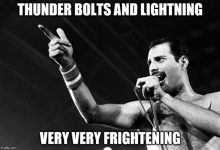 THUNDER BOLTS AND LIGHTNING VERY VERY FRIGHTENING | made w/ Imgflip meme maker