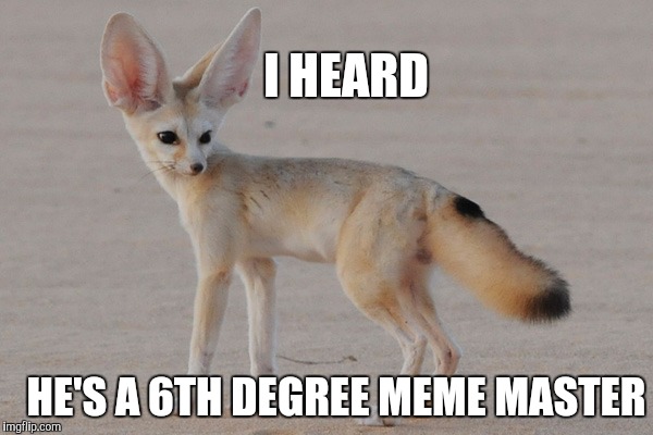 I HEARD; HE'S A 6TH DEGREE MEME MASTER | image tagged in memes,meme,funny memes,original meme,meme war | made w/ Imgflip meme maker