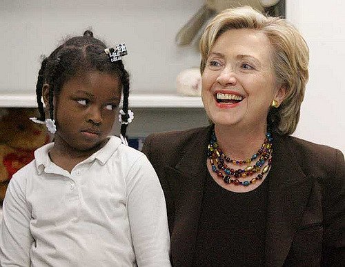 Hillary with kid Blank Meme Template