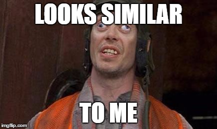 Looks Good To Me | LOOKS SIMILAR; TO ME | image tagged in looks good to me | made w/ Imgflip meme maker