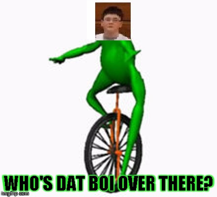 WHO'S DAT BOI OVER THERE? | image tagged in dat boi | made w/ Imgflip meme maker