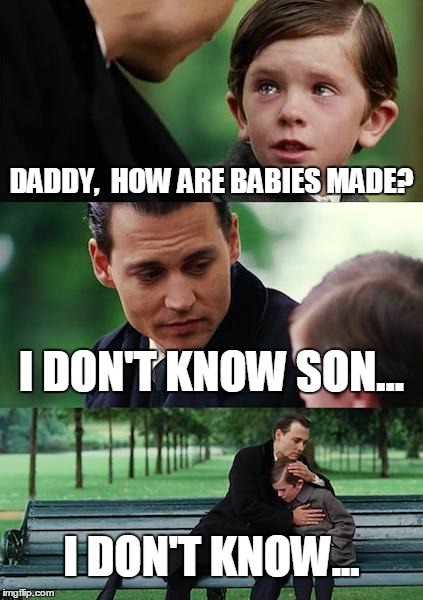 Finding Neverland Meme | DADDY,  HOW ARE BABIES MADE? I DON'T KNOW SON... I DON'T KNOW... | image tagged in memes,finding neverland | made w/ Imgflip meme maker