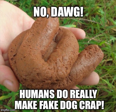 NO, DAWG! HUMANS DO REALLY MAKE FAKE DOG CRAP! | made w/ Imgflip meme maker