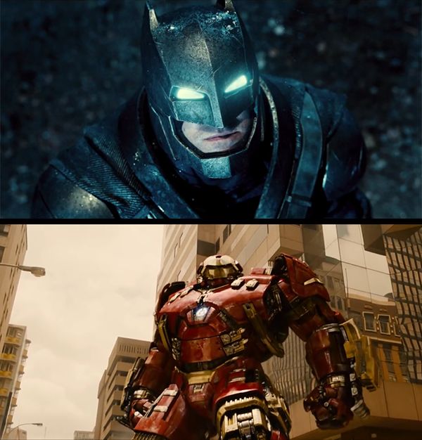 Supesbuster Batman vs Hulkbuster Iron Man Blank Meme Template