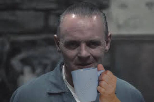 Hannibal w coffee cup Blank Meme Template