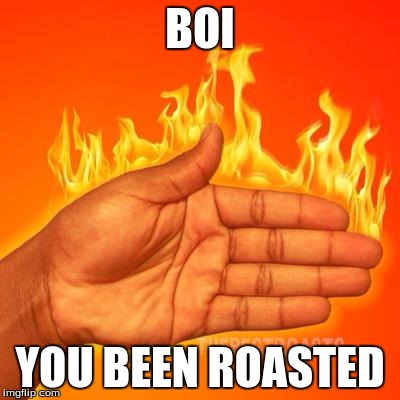 Make this meme a reality | BOI; YOU BEEN ROASTED | image tagged in memes | made w/ Imgflip meme maker