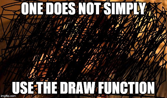 One Does Not Simply | ONE DOES NOT SIMPLY; USE THE DRAW FUNCTION | image tagged in memes,one does not simply | made w/ Imgflip meme maker