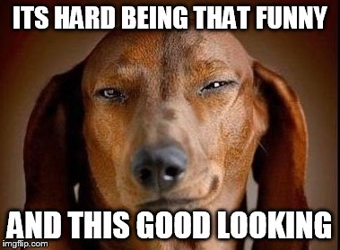 ITS HARD BEING THAT FUNNY AND THIS GOOD LOOKING | made w/ Imgflip meme maker